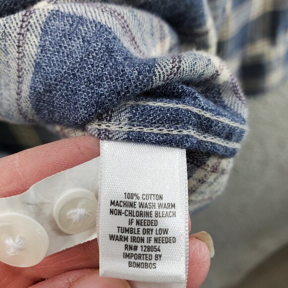 Bonobos Shirt Slim Fit Mens XL Long Blue White Plaid Button Up Long Sleeve - Picture 6 of 8